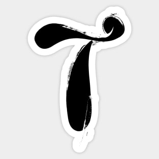 T letter typeface Sticker